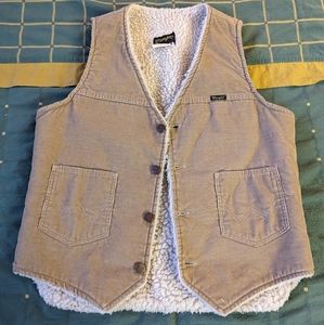 Vintage Wrangler Sherpa Lined Corduroy Vest - Medium
